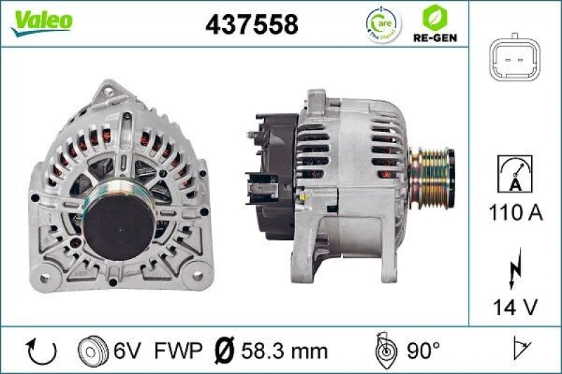 Image of Alternator VALEO 437558