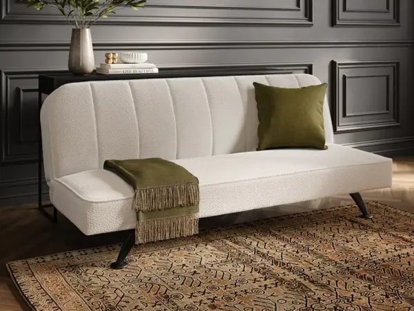 Image of LPD Burlington Ivory Boucle Sofa Bed