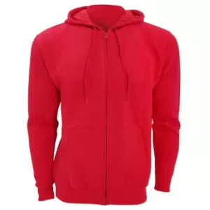 Image of SOLS Mens Seven Full Zip Hooded Sweatshirt / Hoodie (L) (Red)