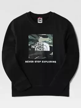 image of The North Face Kids Box Crew - Black, Size Xs=6 Years, Women