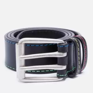 Image of Paul Smith Mens Stitch Detail Classic Leather Belt - Black - W30