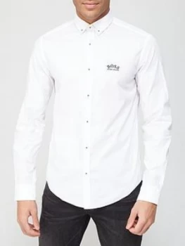 Image of Hugo Boss Athleisure Biado R Regular Fit Shirt White Size S Men