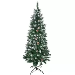 image of Christmas Tree Snow Dipped Slim 5' - HOMCOM TJ Hughes