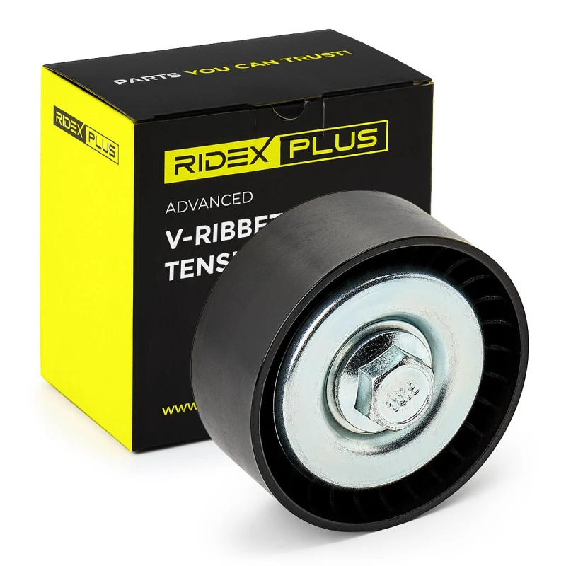 Image of RIDEX PLUS 310T0123P Tensioner Pulley with screw Plastic Tensioner Pulley,v-ribbed belt (310)