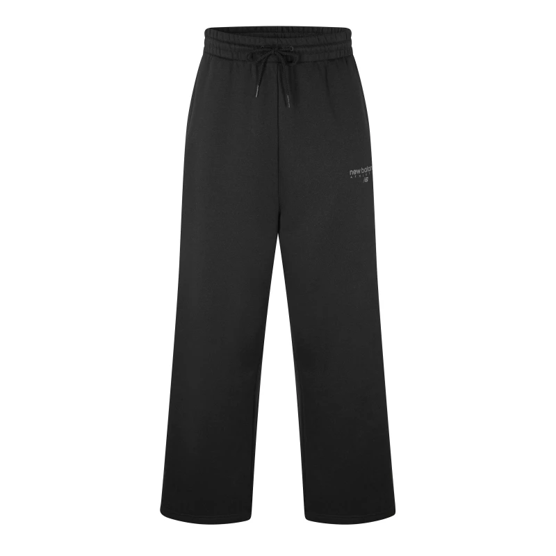 Image of New Balance Mens Trackside Open Hem Fleece Jogger Black male L