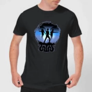 image of Harry Potter Silhouette Attack Mens T-Shirt - Black - M