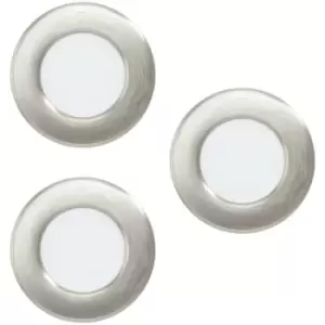 image of Fueva LED Recessed Downlight Satin Nickel- 3 Pack - Eglo