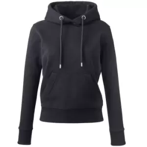 Image of Anthem Womens/Ladies Organic Hoodie (L) (Black)