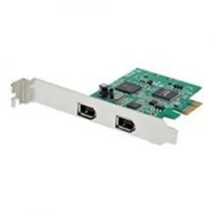 image of StarTech.com 2 Port PCI Express FireWire Card - 1394a Firewire