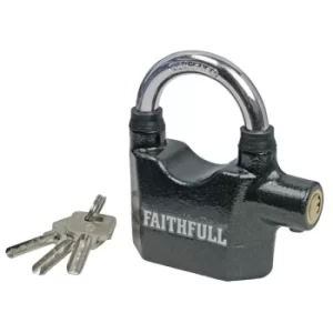 Image of Faithfull FAIPLALARM Padlock with Security Alarm 70mm