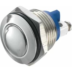 image of R-TECH 524573 16mm IP65 Vandal Resistant Switch SPST Domed Nickel