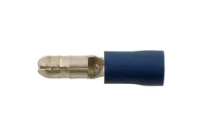 image of Blue Male Bullet 4.0mm Pk 100 Connect 35176