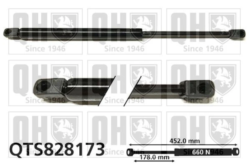 Image of QUINTON HAZELL Tailgate strut QUINTON HAZELL QTS828173