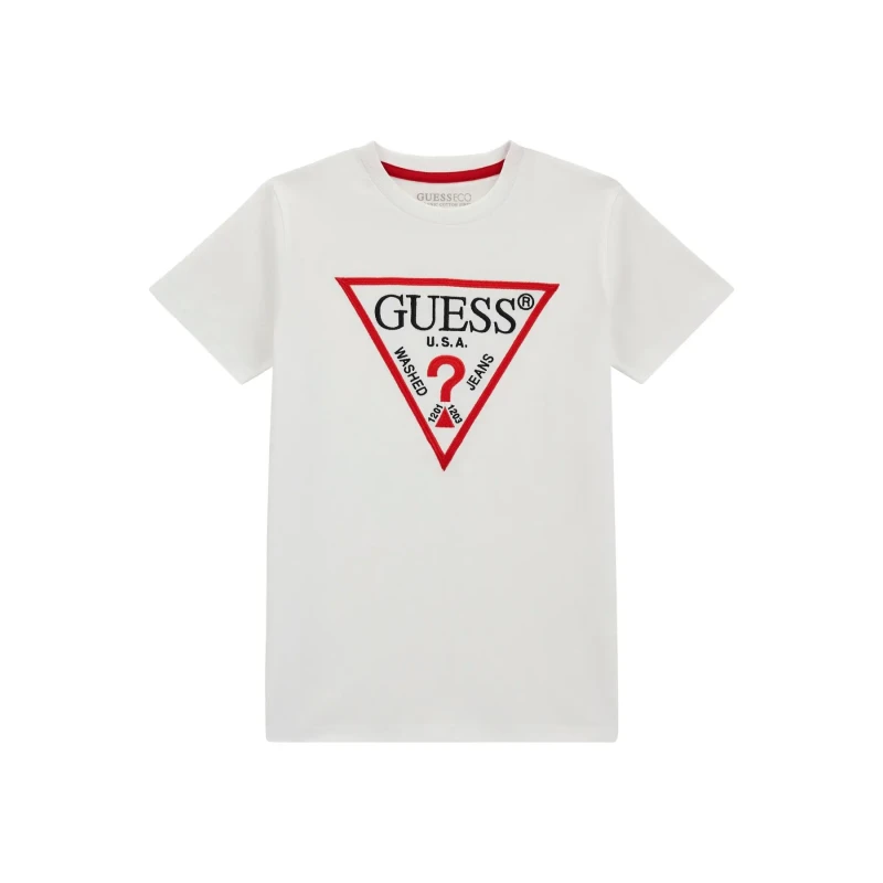 Image of Guess 100% cotton children's T-Shirt Guess Blanc Unisex 8 ans