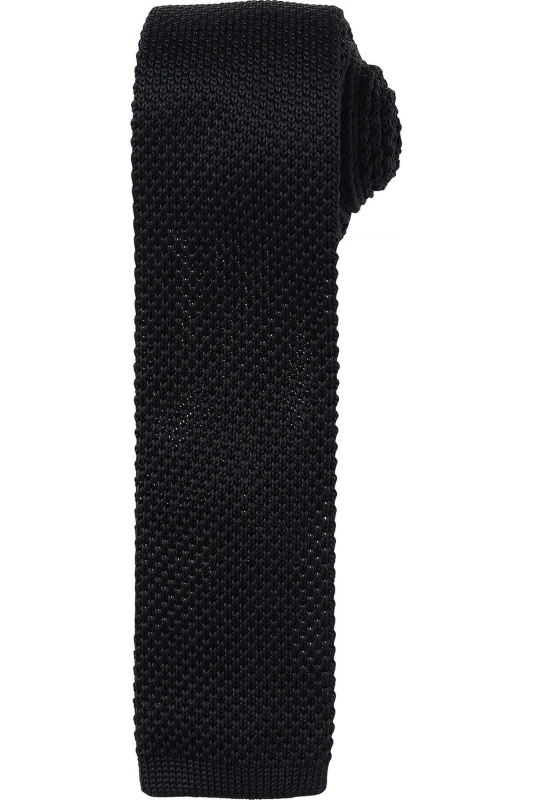 Image of Premier Premier Men Slim Textured Knit Effect Tie Pack of 2 in Black One Size Male 5059269154349