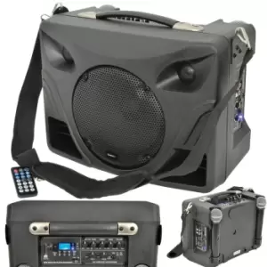 image of 50W Portable Outdoor PA Speaker System Mobile Wireless Microphone Active Music