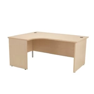 Image of Jemini Maple Left Hand Panel End Radial Desk 1600mm KF838065