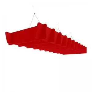 image of Piano Scales acoustic suspended ceiling raft in red 2400 x 800mm -