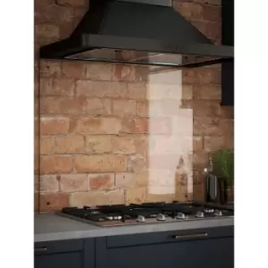 Image of Clear Glass Kitchen Splashback Copper Caps) 900mm x 750mm - Clear