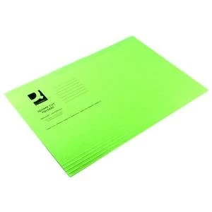 Image of Q-Connect Square Cut Folder Lightweight 180gsm Foolscap Green Pack of