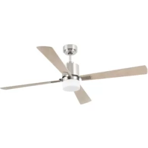 Faro Palk 2 Light Large Ceiling Fan Matt Nickel, Maple with Light, E14