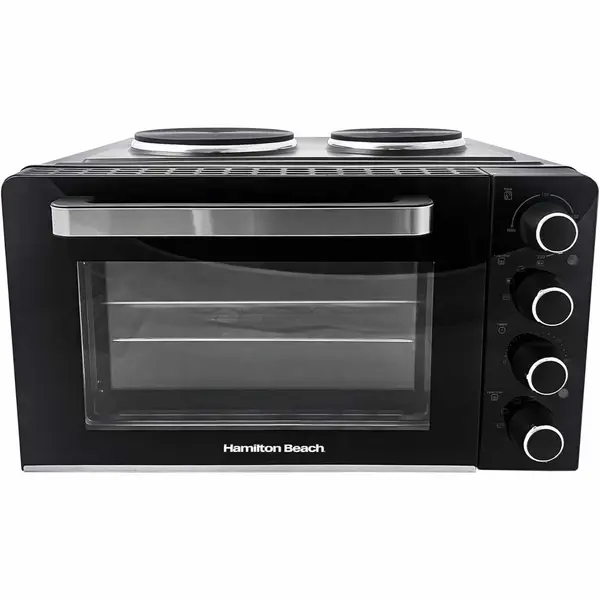 image of Hamilton-Beach Mini Oven Solid Plate Hob 28litre HB28HDB