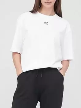 Image of adidas Originals Trefoil Essentials Tee - White, Size 10, Women