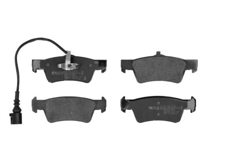Image of MEYLE 025 243 6719/W Brake pad set Rear Axle, incl. wear warning contact, Original Quality, with anti-squeak plate Brake Pad Set,disc brake (402)