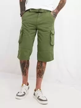 image of Joe Browns Azore Shorts - Khaki, Green, Size 32, Men