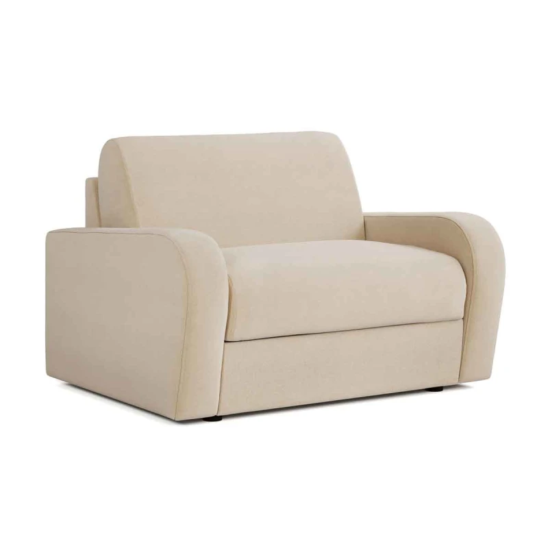 Image of Jay-Be Jay-Be Deco Brushed Twill Snuggle Chair Sofa Bed with Deep Sprung Mattress linen ONE SIZE