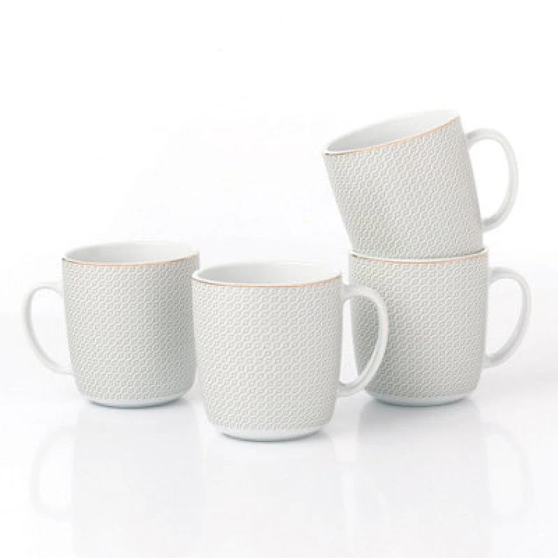 Image of Waterside 4Pc Diamond Gold Band Dinner Set 6349