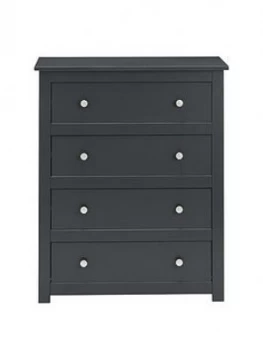 image of Julian Bowen Radley 4 Drawer Chest - Anthracite