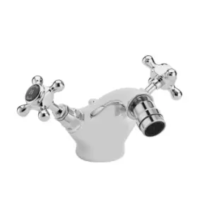 Image of Hudson Reed Black Topaz With Crosshead Bidet Tap - Chrome