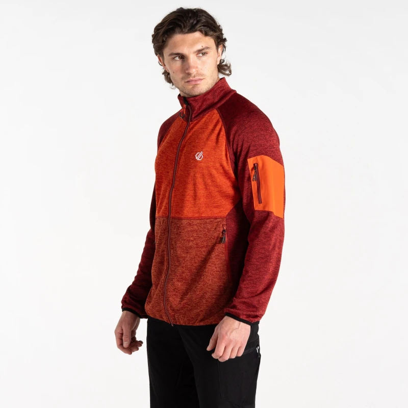 Image of Dare 2b Mens Torrek Fleece - Syrah Red/Cinnamon Syrah Red/Cinnamon S