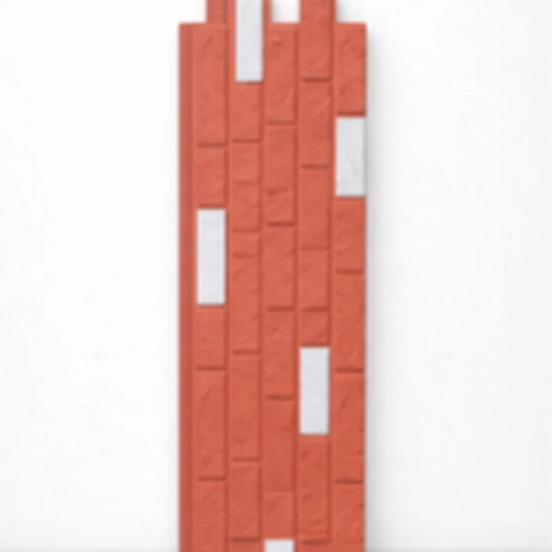 Image of ENER-J Red Brick Effect Hard PU Wall Panel 1160x300x25mm Pack of 2 Red Unisex