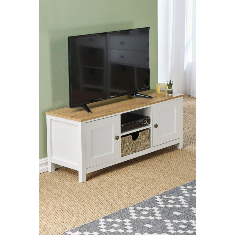 Image of Homelife Devon TV Unit - White White One Size