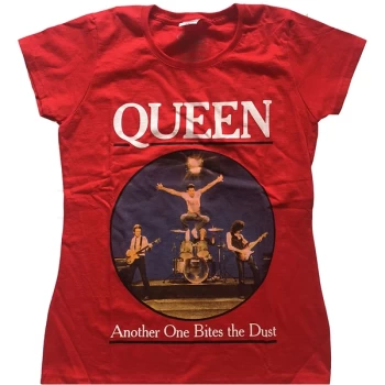 Image of Queen - One Bites The Dust Womens Large T-Shirt - Red