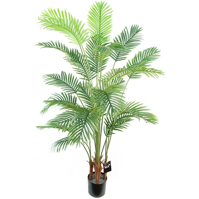 Image of Leaf Design 150cm Artificial Areca Palm Tree Potted in Black Pot