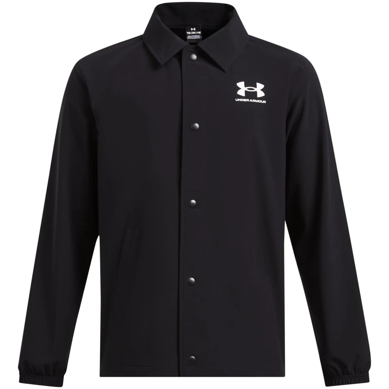 Image of Under Armour Armour Ua B Icon Woven Coach Jkt Jacket Boys - Black 9 - 10 Years