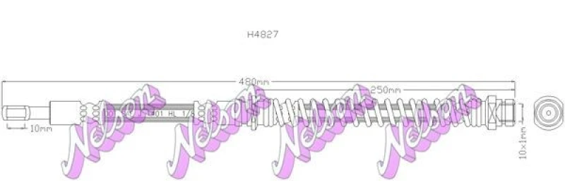 Image of Brake hose KAWE H4827