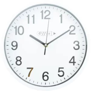 image of 10" Round White Clock