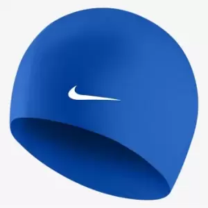 Image of Nike Solid Silicon Swimming Cap - Blue