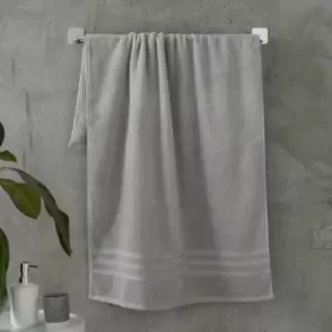 Image of Zero Twist 100% Micro Yarn Cotton Hand Towel, Silver - Catherine Lansfield