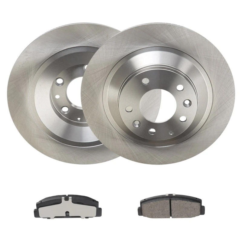 Image of RIDEX 3405B2361 Brake disc and pads set Rear Axle, Brake Disc Type: Solid, excl. wear warning contact Brake Set,disc brakes (3405)
