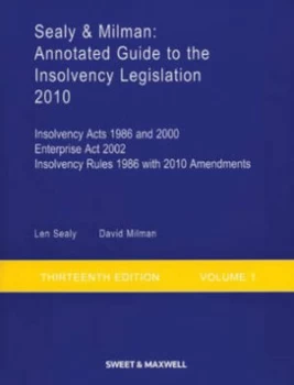 Image of Annotated Guide to the Insolvency Legislation. Volume 1 by L. S Sealy and David Milman Book