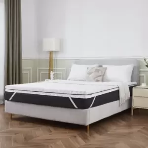 Image of All seasons memory foam mattress topper - Superking - White