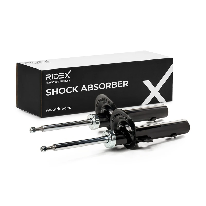 Image of RIDEX 854S20416 Shock absorber Front axle both sides, Gas Pressure, Twin-Tube Shock Absorber (854)