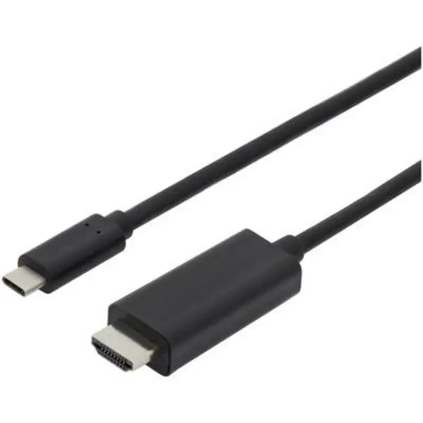 Image of Digitus USB-C / HDMI Adapter cable USB-C plug, HDMI-A plug 5m Black AK-300330-050-S Shielded, double shielding USB-C screen cable AK-300330-050