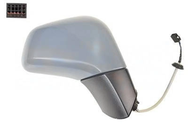 Image of VAN WEZEL 3815806 Wing mirror * HAGUS * Right, Heatable, partially primed Outside Mirror (50)