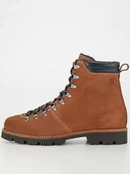 Image of Tommy Hilfiger Hilfiger W Mix Suede Hooks Boot, Brown, Size 45, Men